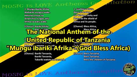 tanza hymn lyrics|Tanzania National Anthem (English) Lyrics .